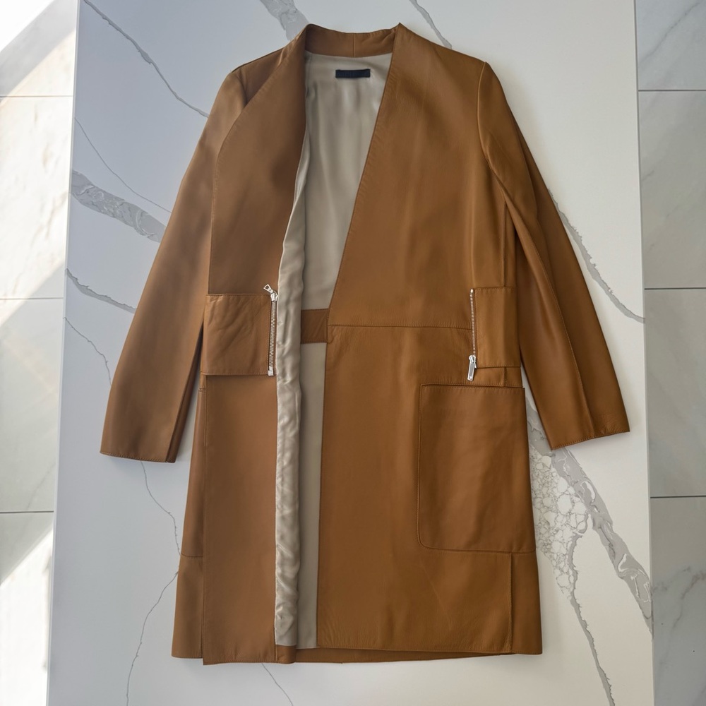 THE ROW LEATHER COAT - Picture 6 of 16
